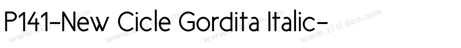 P141-New Cicle Gordita Italic字体转换